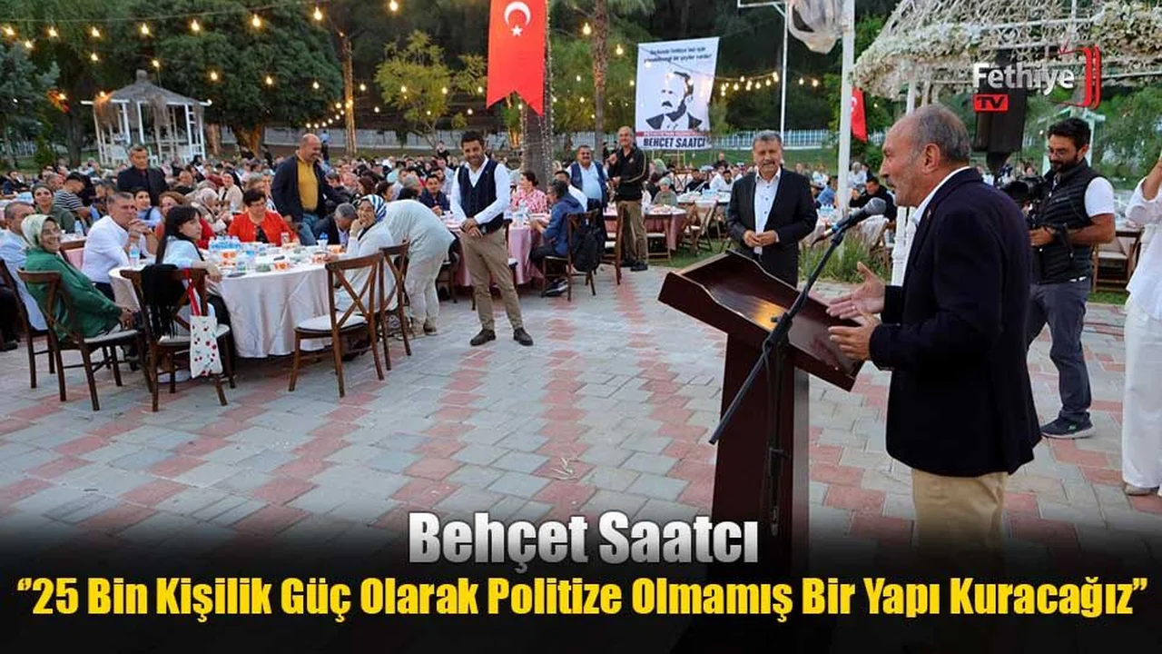 Saatcı: ‘’25 Bin Kişilik Güç Olarak Politize Olmamış Bir Yapı Kuracağız’’