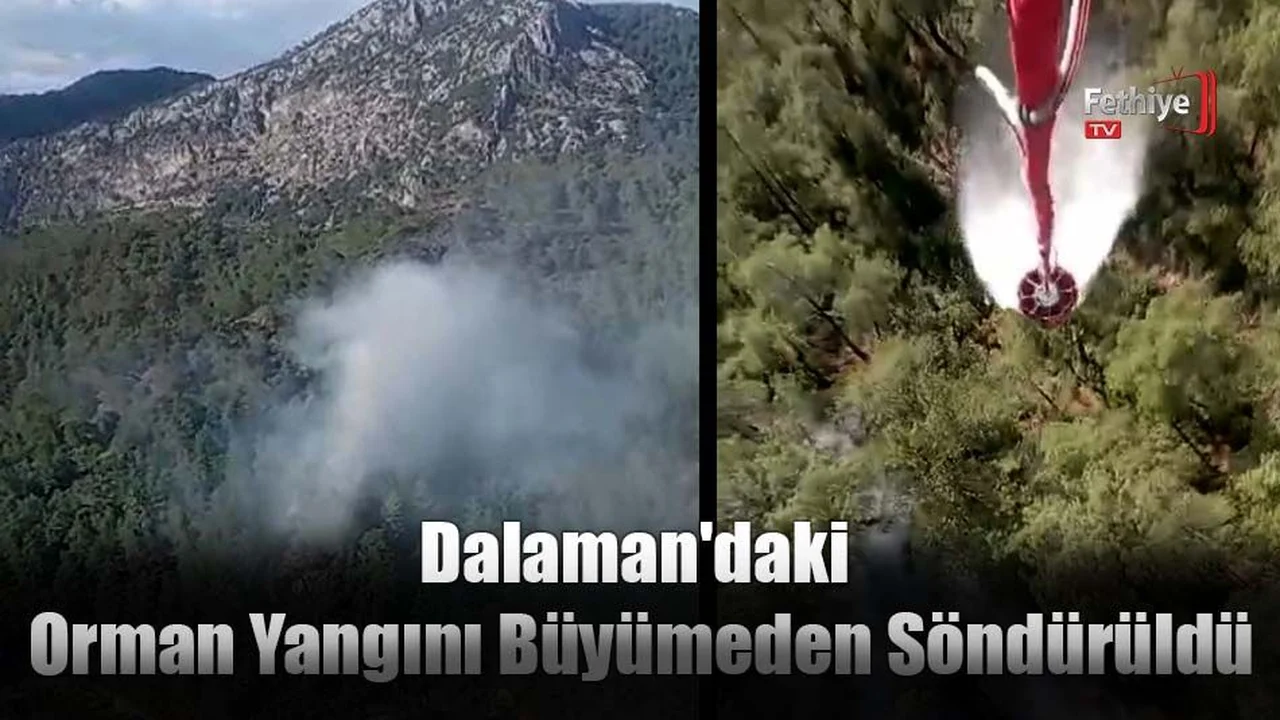 Dalaman'daki Orman Yangını Büyümeden Söndürüldü