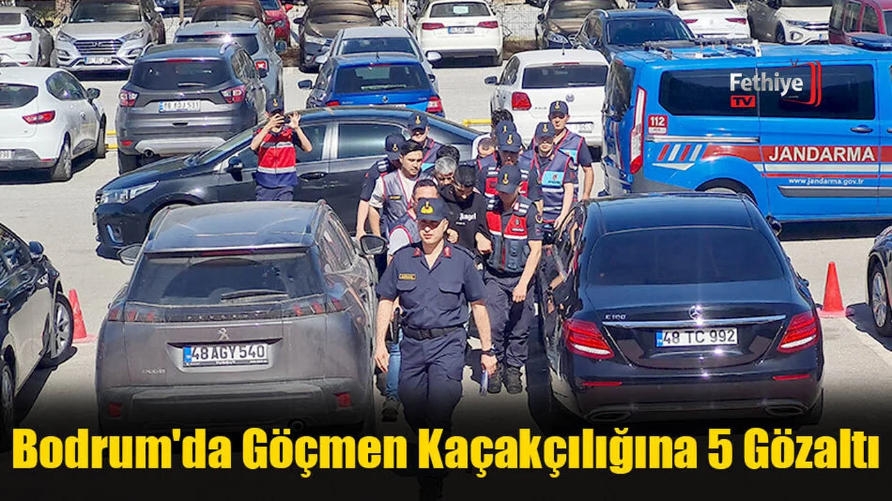 Bodrum'da Göçmen Kaçakçılığına 5 Gözaltı