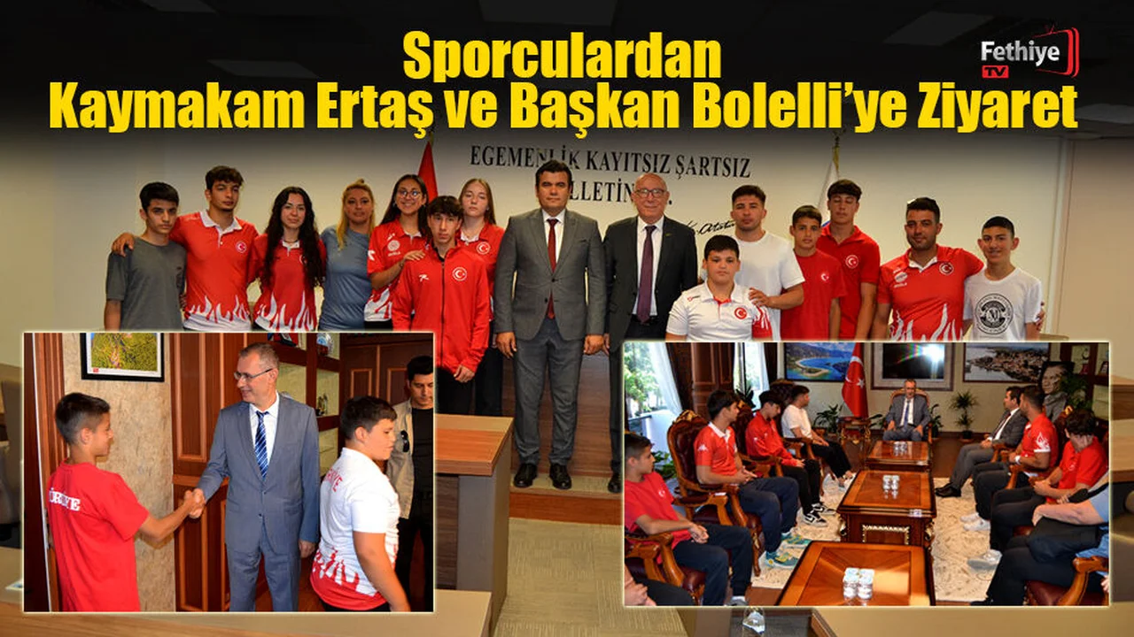 Sporculardan Kaymakam Ertaş ve Başkan Bolelli’ye Ziyaret