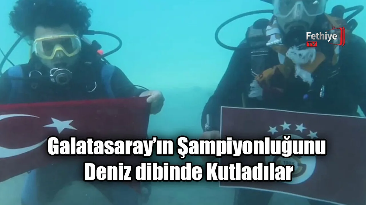 Galatasaray'ın Şampiyonluğunu Deniz dibinde Kutladılar