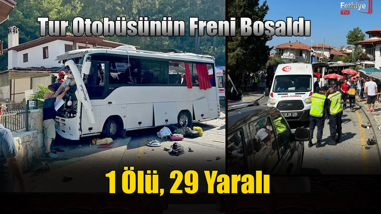 Tur Otobüsünün Freni Boşaldı, 1 Ölü, 29 Yaralı