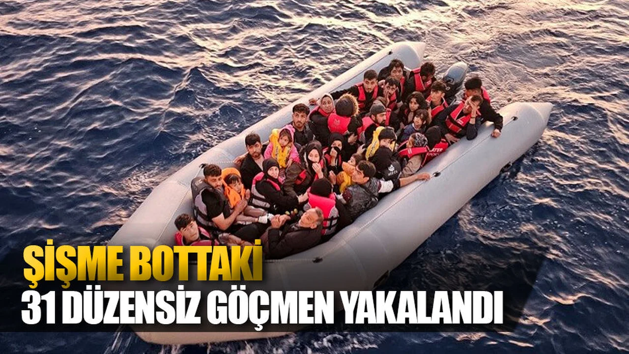Şişme Bottaki 31 Düzensiz Göçmen Yakalandı