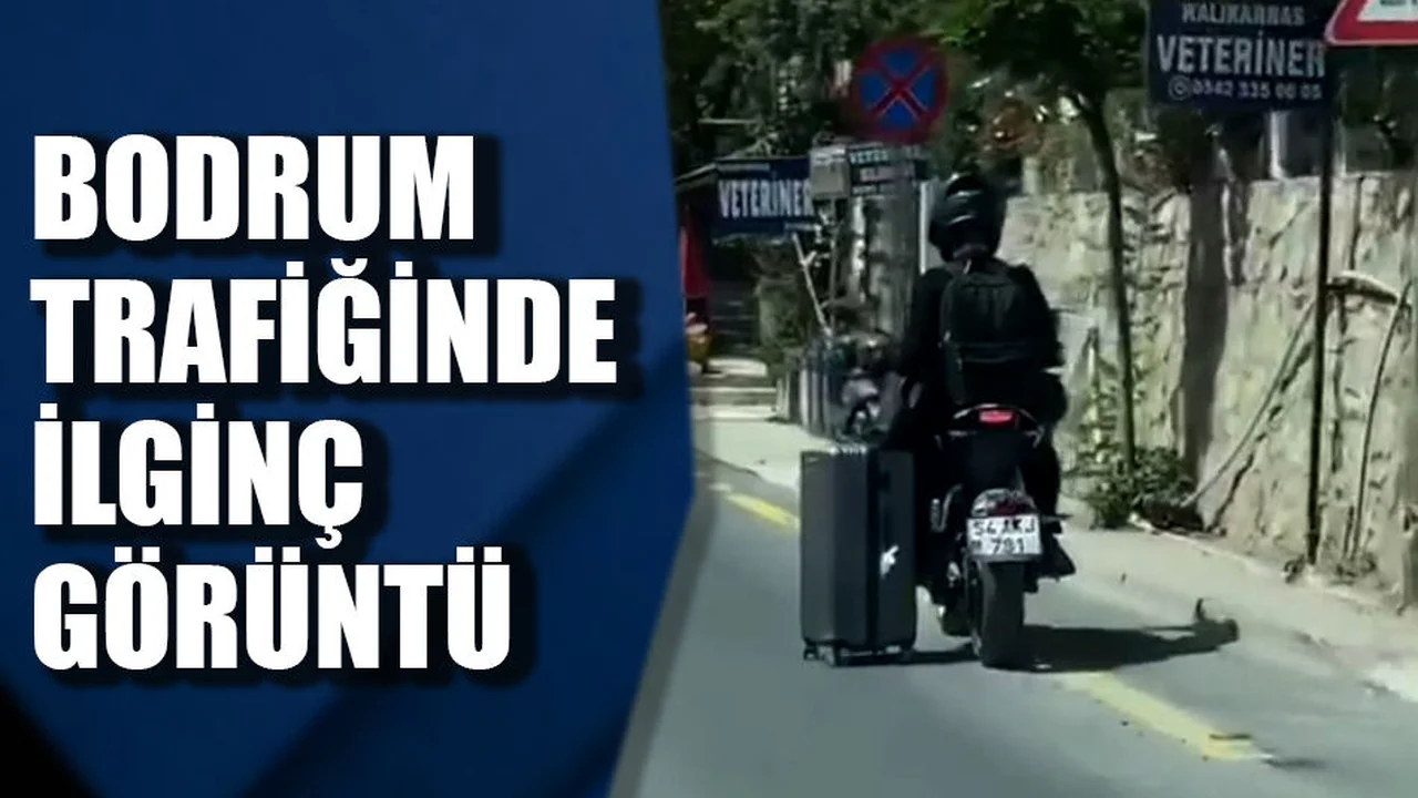 Valizi Motosiklete Alamayınca Çareyi Böyle Buldu