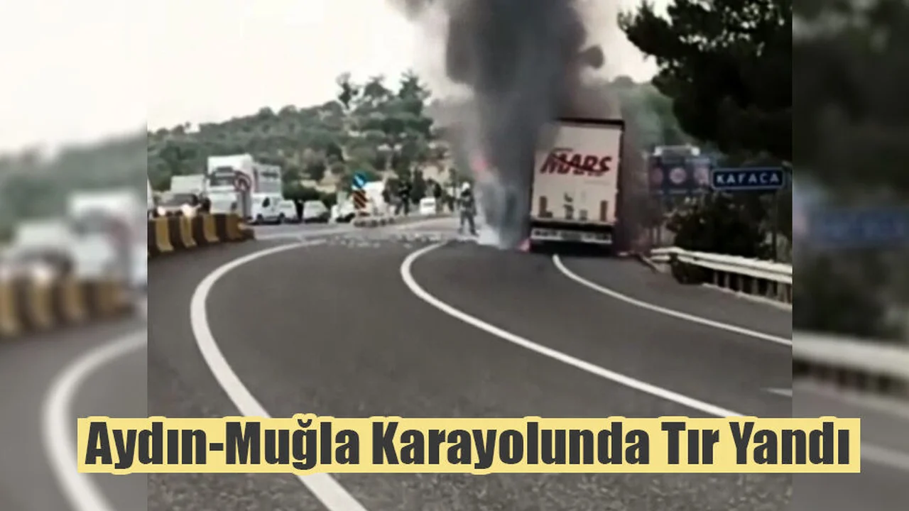 Aydın-Muğla Karayolunda Tır Yandı