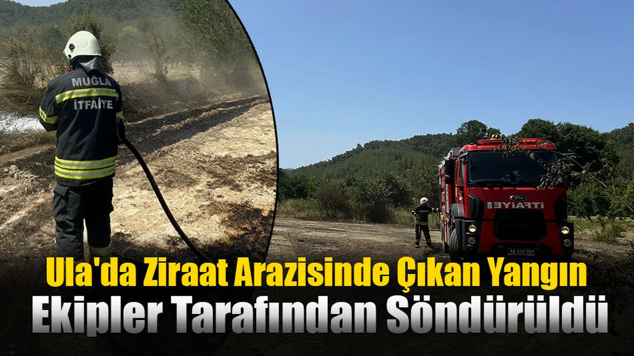 Ziraat Arazisinde Çıkan Yangın Ekipler Tarafından Söndürüldü