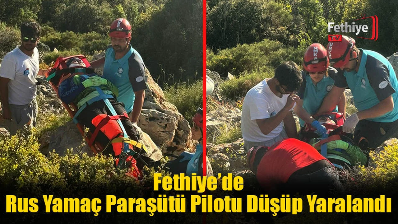 Paraşüt Kazasında Rus Yamaç Paraşütü Pilotu Düşüp Yaralandı