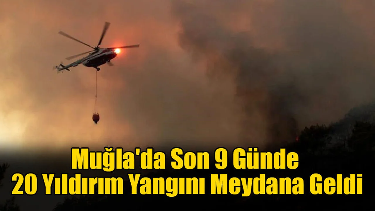 Muğla'da Son 9 Günde 20 Yıldırım Yangını Meydana Geldi