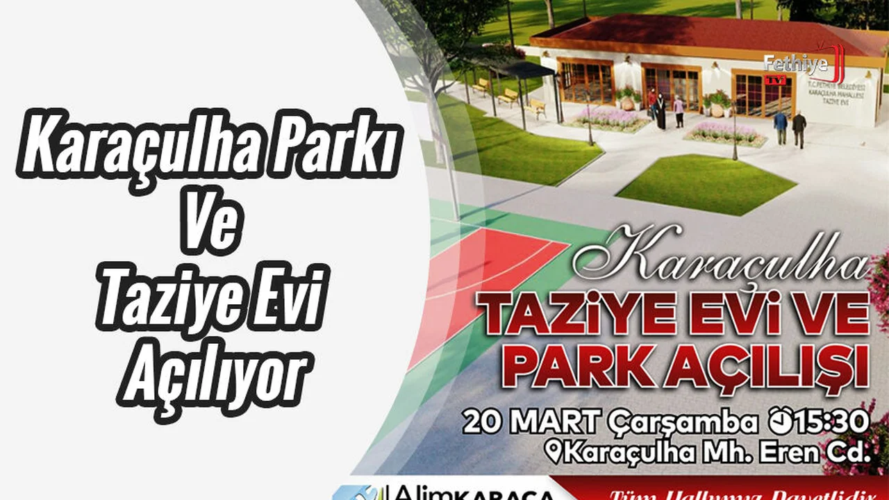 Karaçulha Parkı Ve Taziye Evi Açılıyor