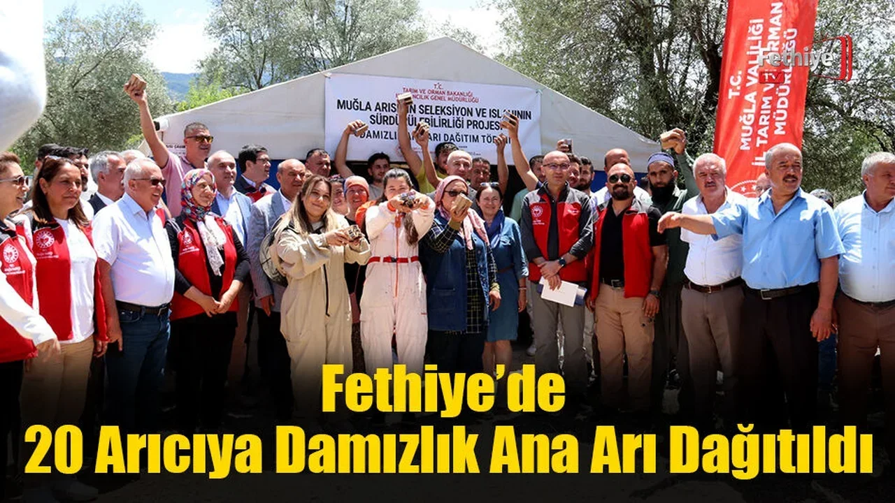 Fethiye’de 20 Arıcıya Damızlık Ana Arı Dağıtıldı