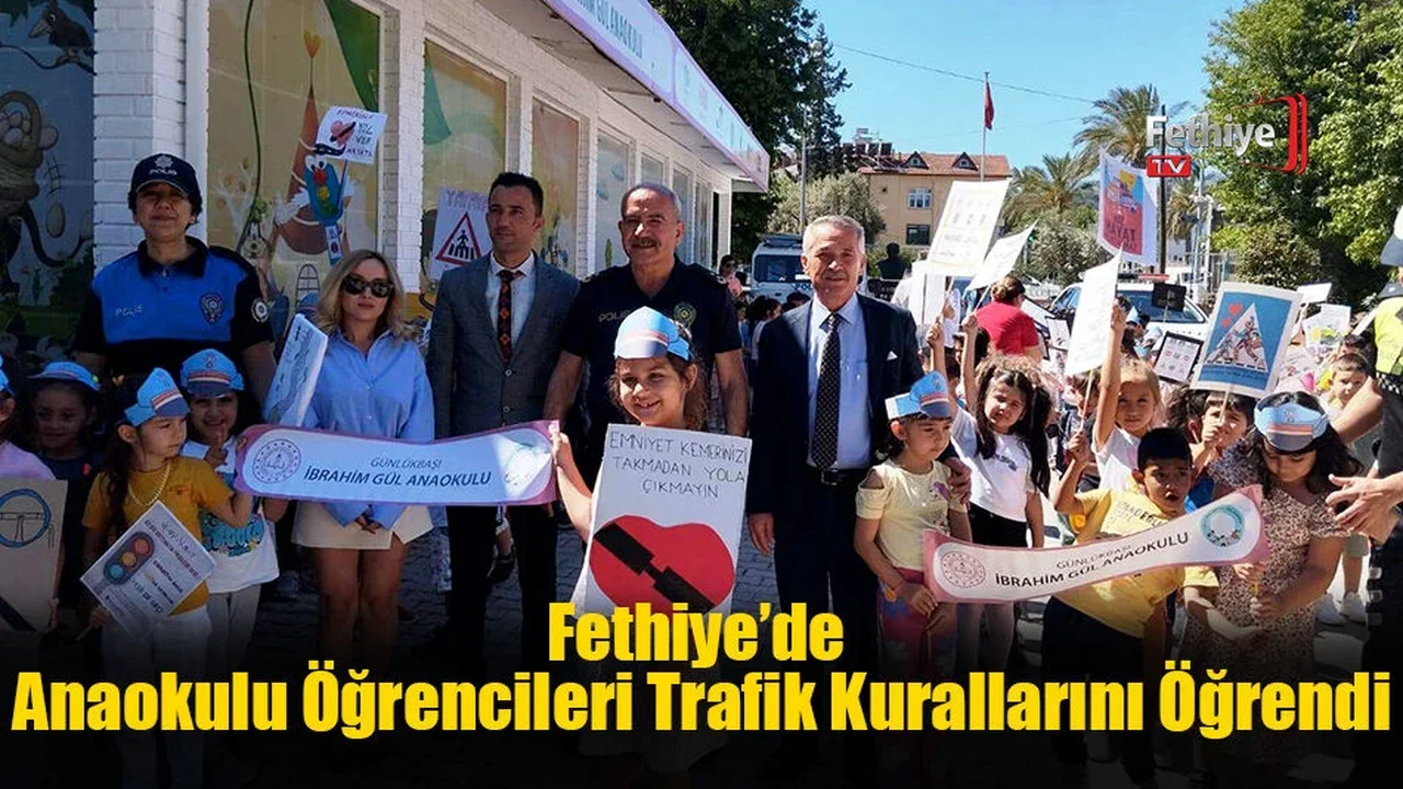 Fethiye’de Anaokulu Öğrencileri Trafik Kurallarını Öğrendi