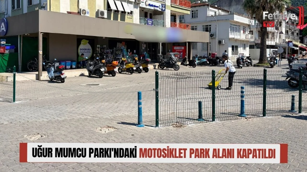 Uğur Mumcu Parkı'ndaki Motosiklet Park Alanı Kapatıldı