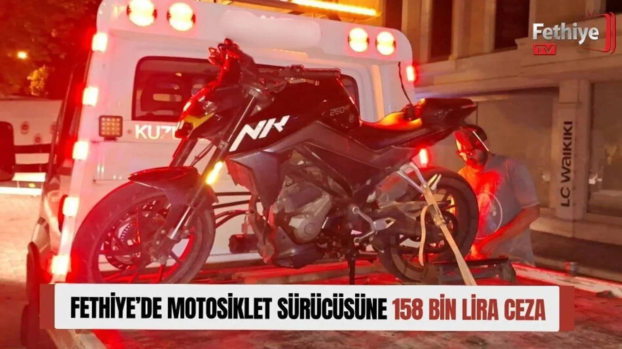Fethiye’de Motosiklet Sürücüsüne 158 Bin Lira Ceza