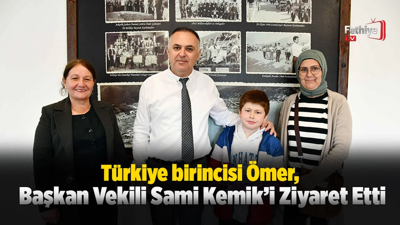 Türkiye birincisi Ömer, Başkan Vekili Sami Kemik’i ziyaret etti