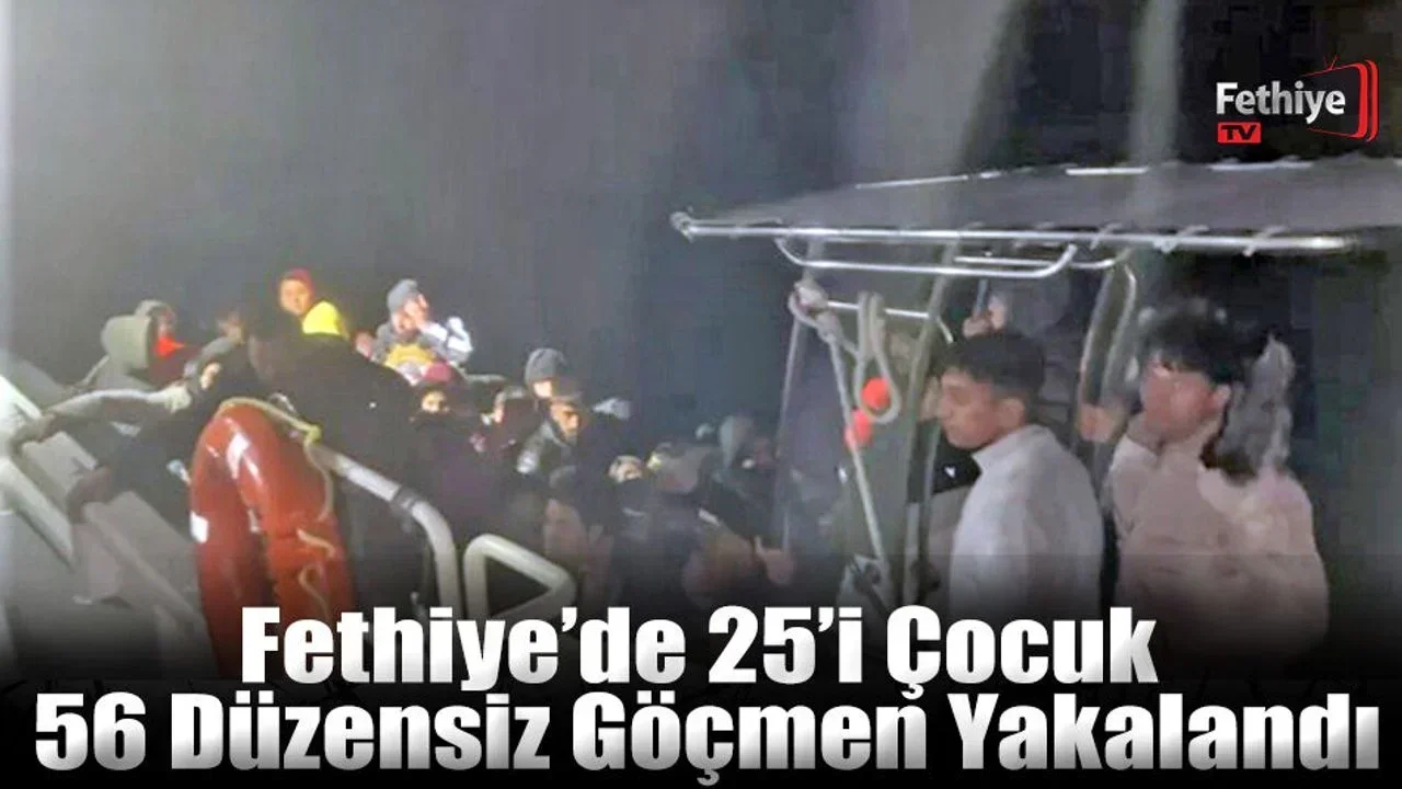 Fethiye’de 25’i Çocuk 56 Düzensiz Göçmen Yakalandı