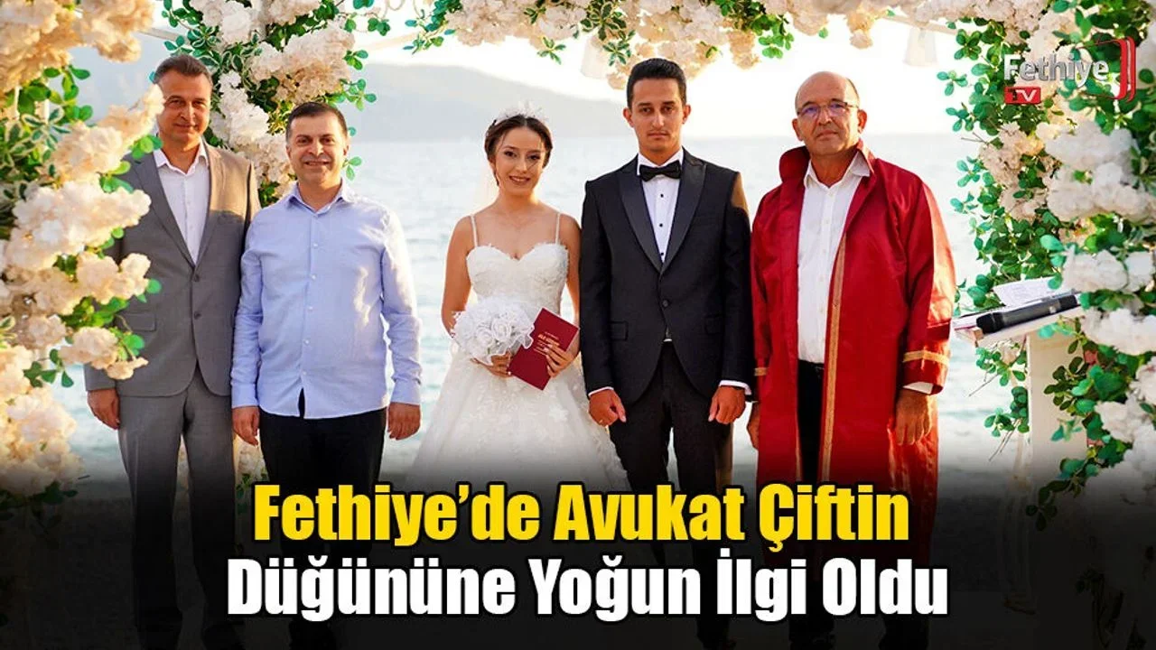 Fethiye’de Avukat Çiftin Düğününe Yoğun İlgi Oldu