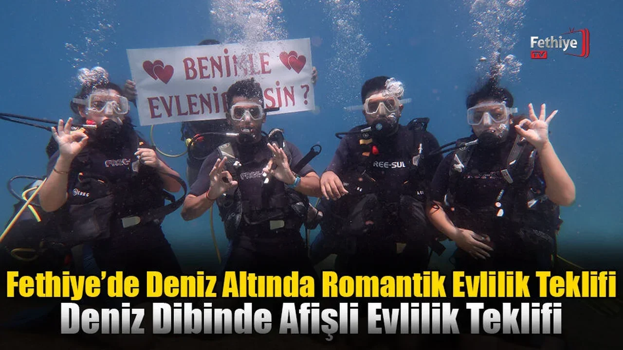 Fethiye’de Deniz Altında Romantik Evlilik Teklifi