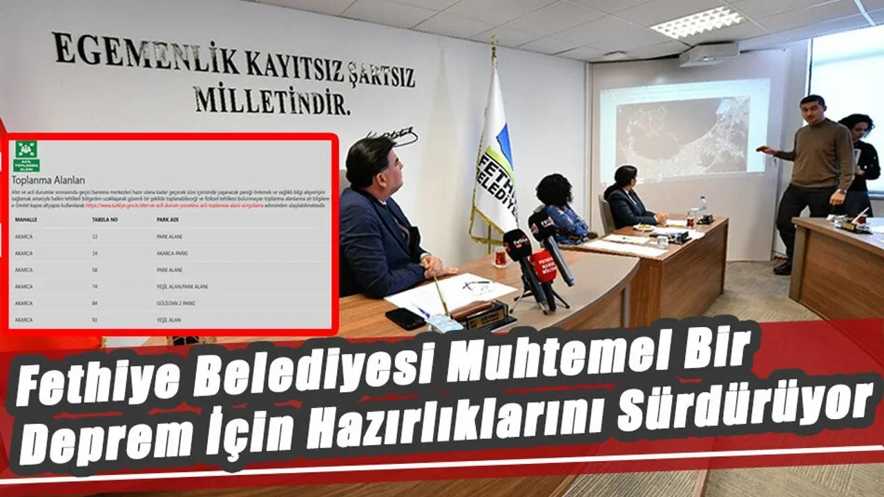 Fethiye Belediyesi, Muhtemel Bir Deprem İçin Hazırlıklarını Sürdürüyor