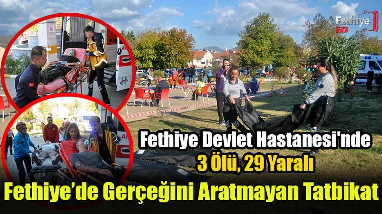 Fethiye’de Gerçeğini Aratmayan Tatbikat