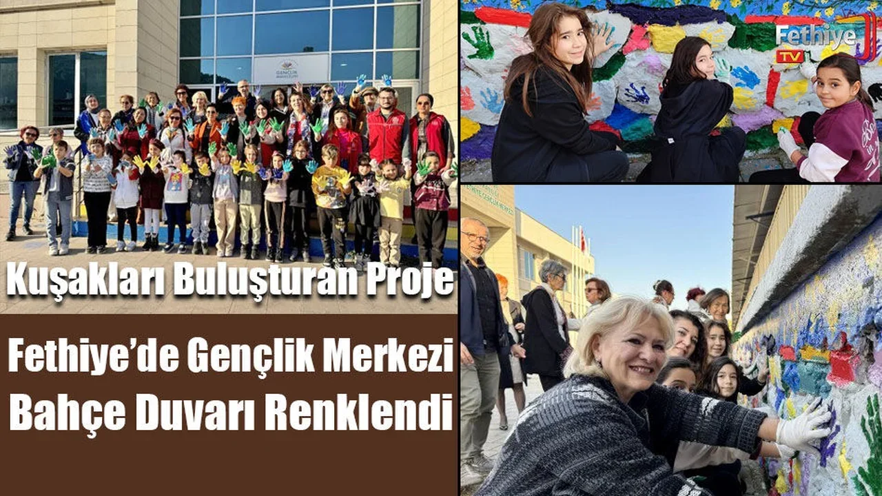 Fethiye’de Gençlik Merkezi Bahçe Duvarı Renklendi
