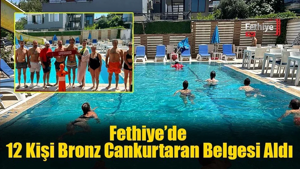 Fethiye’de 12 Kişi Bronz Cankurtaran Belgesi Aldı