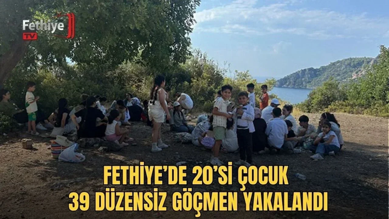 Fethiye'de kara operasyonuyla yakalanan düzensiz göçmenler, jandarma ve sahil güvenlik ekiplerine teslim edildi.