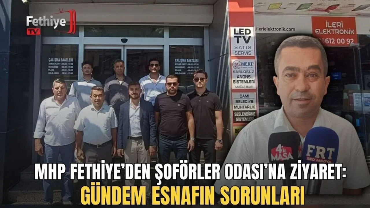 MHP Fethiye İlçe Başkanı Öztürkçü ve yönetim kurulu üyeleri, Şoförler Odası Başkanı Taşar’ı ziyaret etti.