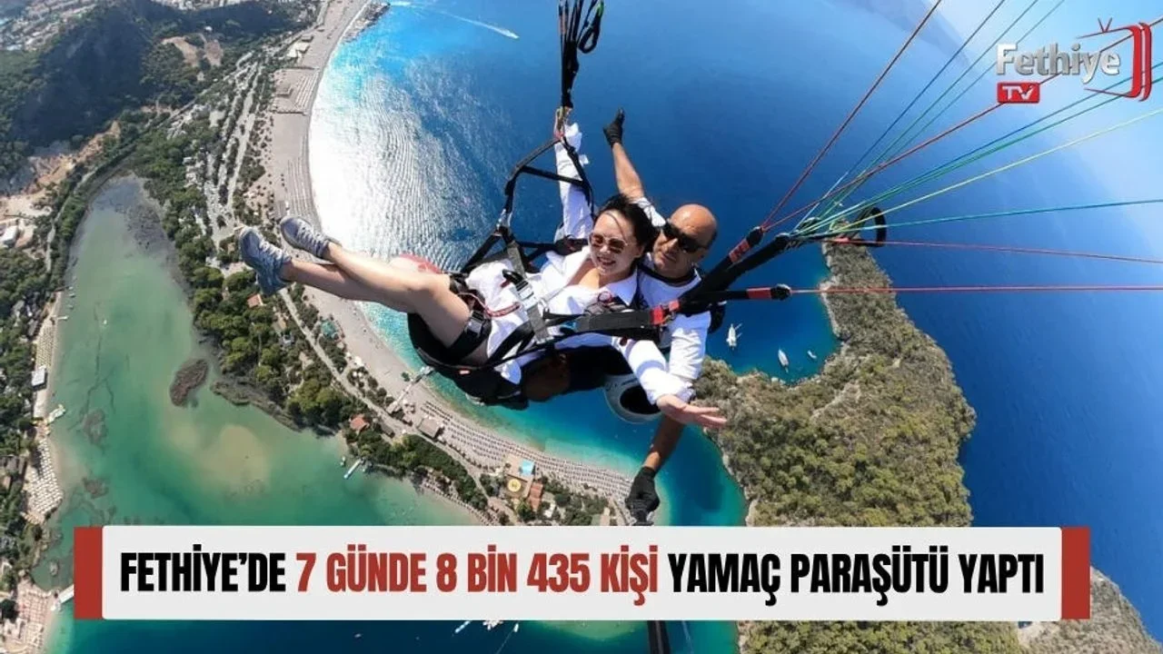 Fethiye’de 7 Günde 8 Bin 435 Kişi Yamaç Paraşütü Yaptı