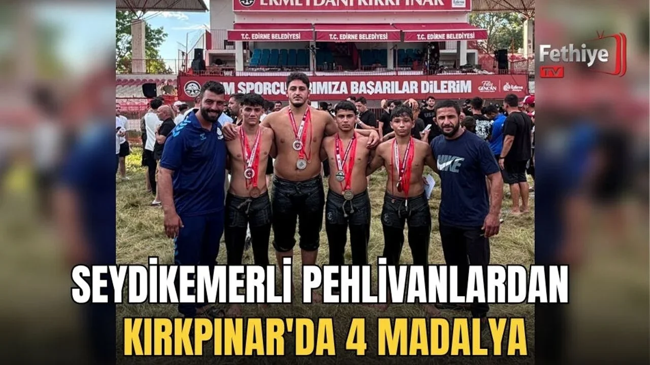 Seydikemerli Pehlivanlardan Kırkpınar'da 4 Madalya