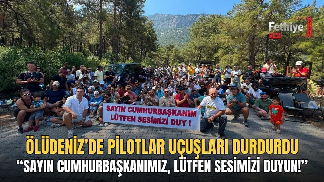 Ölüdeniz’de Pilotlar Uçuşları Durdurdu