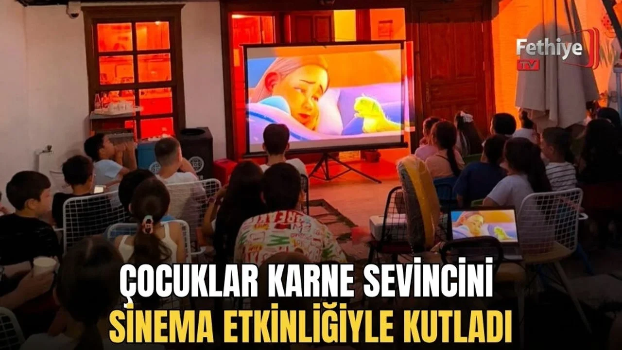 Çocuklar Karne Sevincini Sinema Etkinliğiyle Kutladı