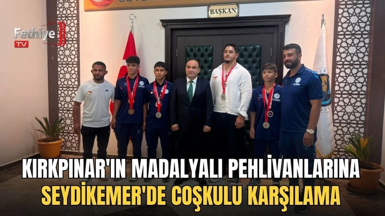 Kırkpınar'ın Madalyalı Pehlivanlarına Seydikemer'de Coşkulu Karşılama