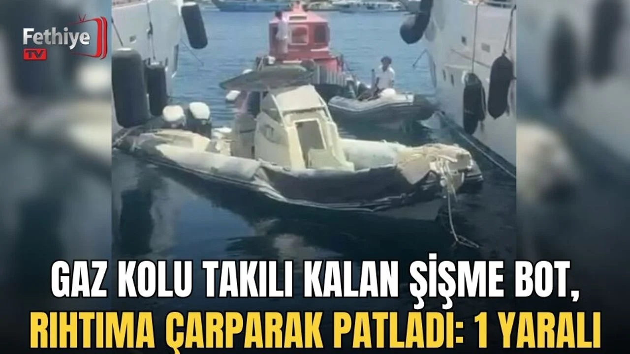 Gaz Kolu Takılı Kalan Şişme Bot, Rıhtıma Çarparak Patladı: 1 Yaralı
