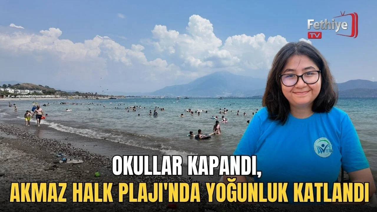 Okullar Kapandı, Akmaz Halk Plajı'nda Yoğunluk Katlandı