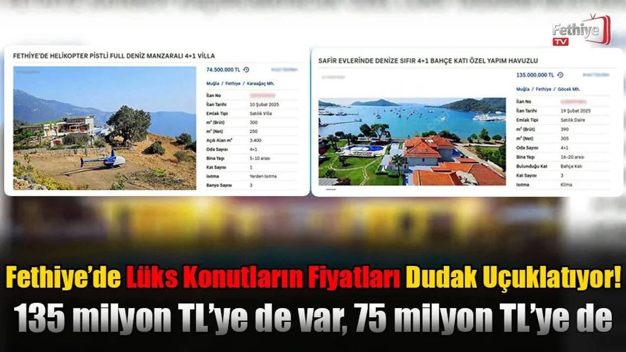 Fethiye’de Lüks Konutların Fiyatları Dudak Uçuklatıyor!