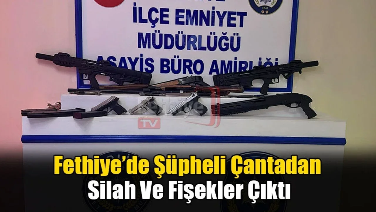 Fethiye’de Şüpheli Çantadan Silah Ve Fişekler Çıktı