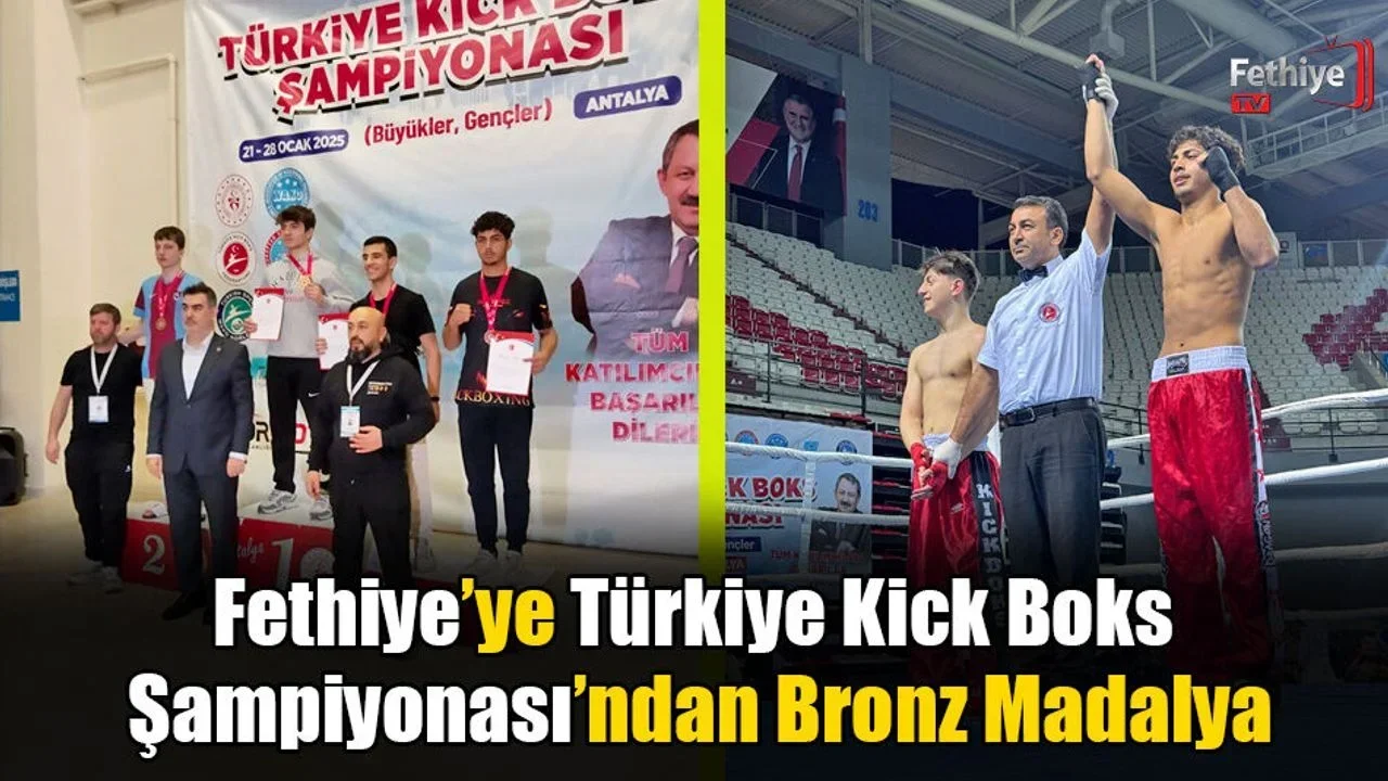 Fethiye’ye Türkiye Kick Boks Şampiyonası’ndan Bronz Madalya