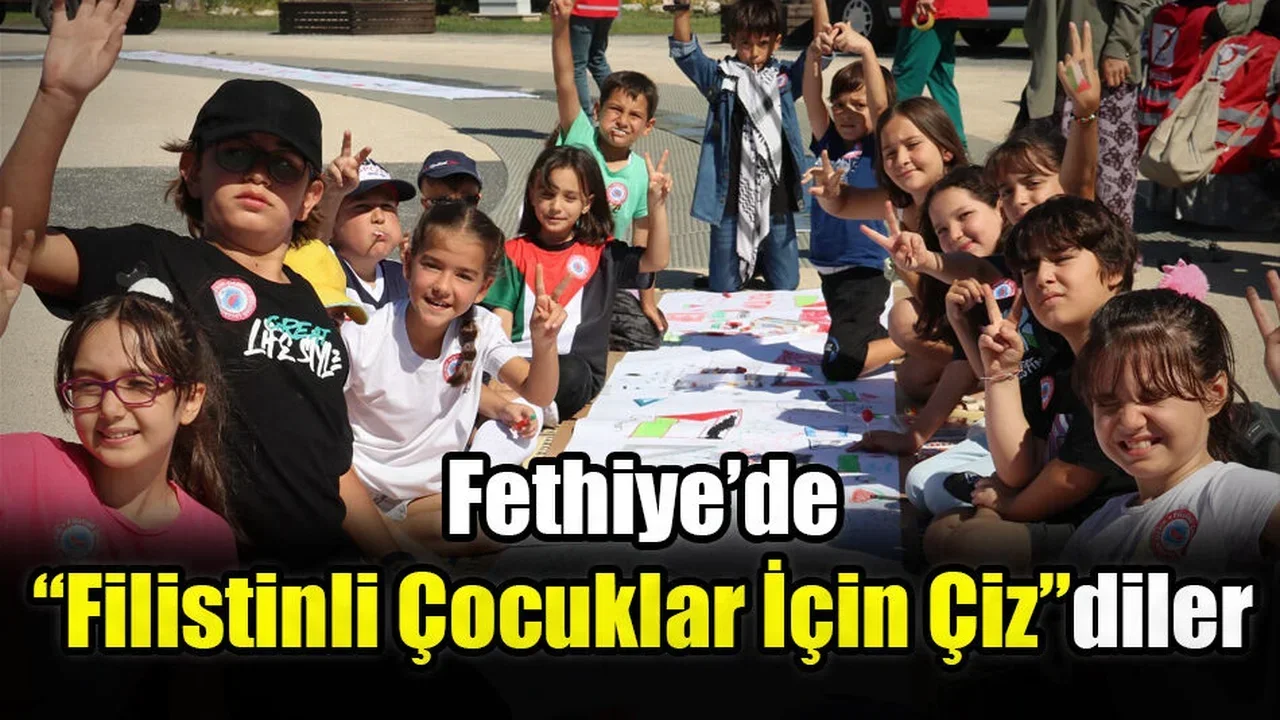 Fethiye’de “Filistinli Çocuklar İçin Çiz”diler