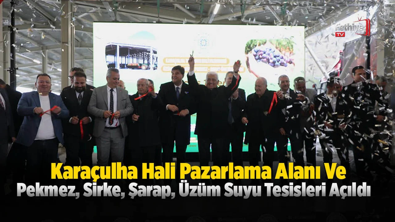 Karaçulha Hali Pazarlama Alanı Ve Pekmez, Sirke, Şarap, Üzüm Suyu Tesisleri Açıldı