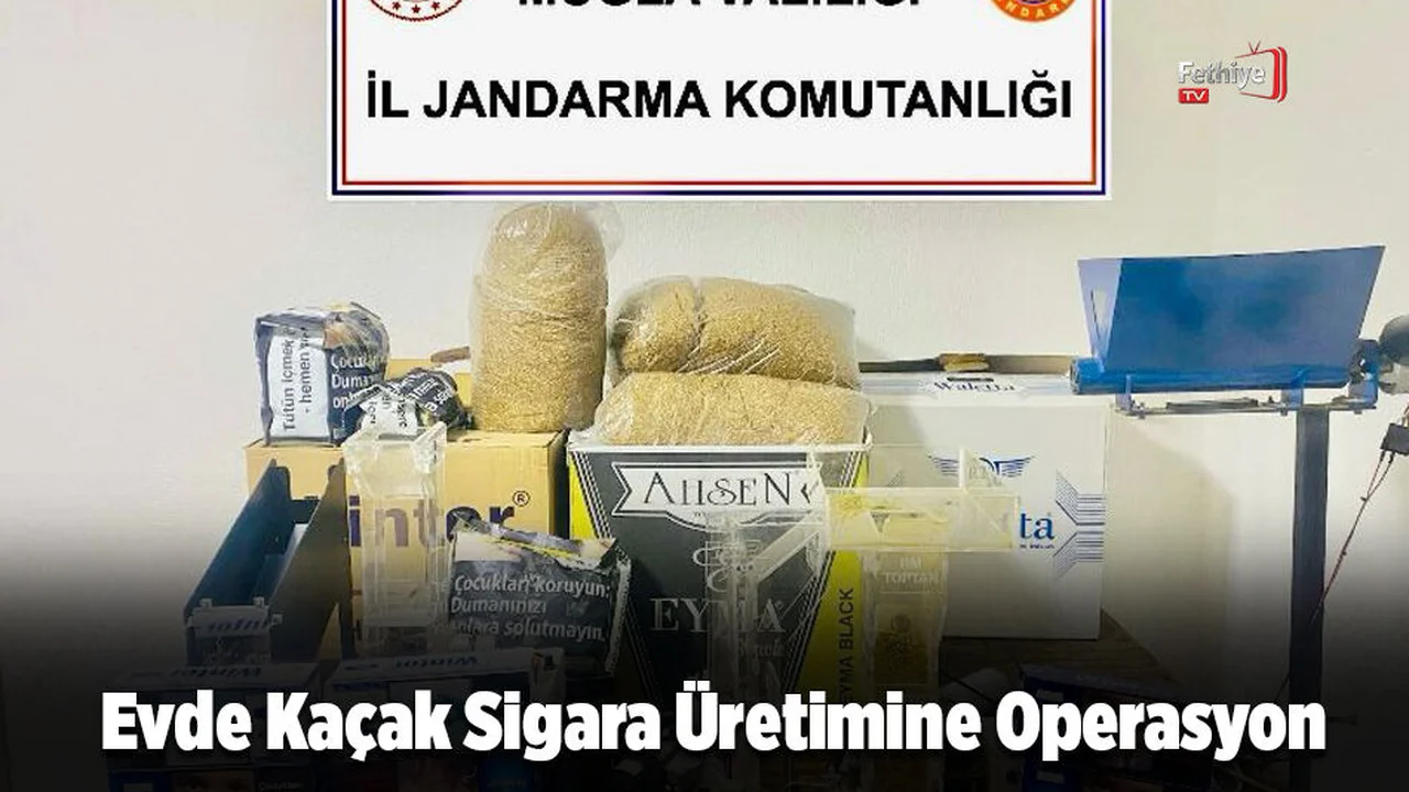 Evde Kaçak Sigara Üretimine Operasyon
