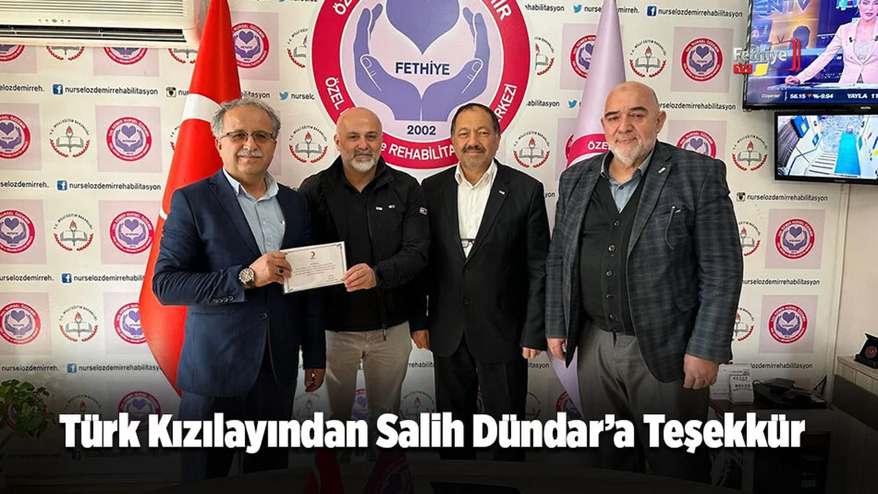 Türk Kızılayından Salih Dündar’a Teşekkür