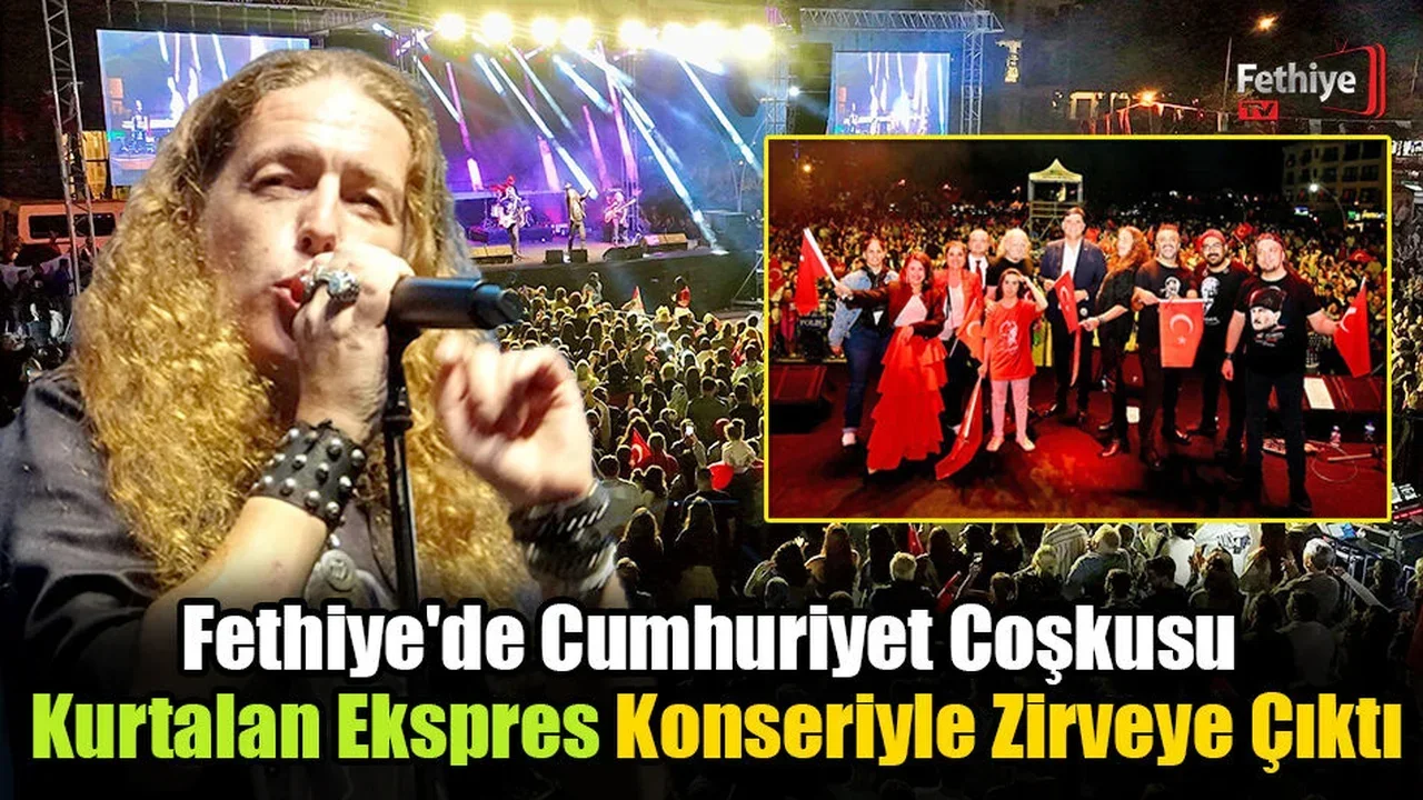 Fethiye'de Cumhuriyet Coşkusu Kurtalan Ekspres Konseriyle Zirveye Çıktı