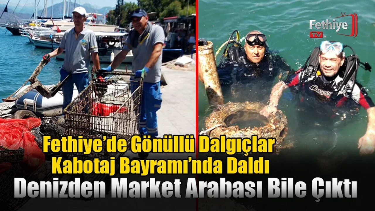 Fethiye’de Gönüllü Dalgıçlar Kabotaj Bayramı’nda Daldı
