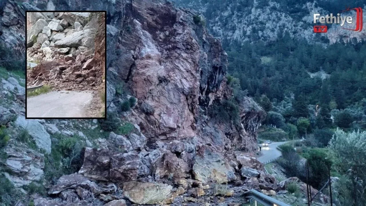 Fethiye’de Kaya Düşmesi: Faralya Yolu Ulaşıma Kapandı