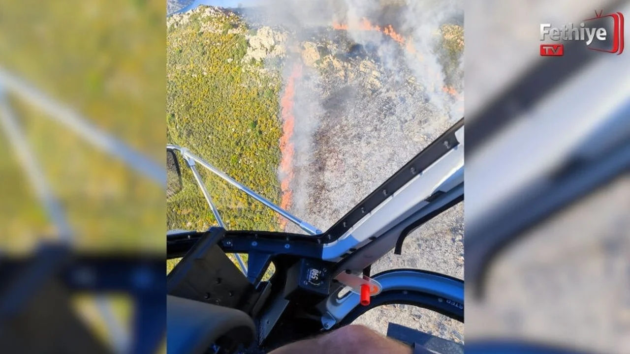 Marmaris'te orman yangını: Bölgeye çok sayıda hava ve kara unsuru sevk edildi