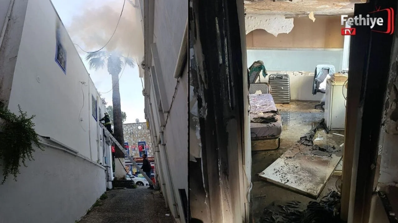 Bodrum'da Ev Yangını