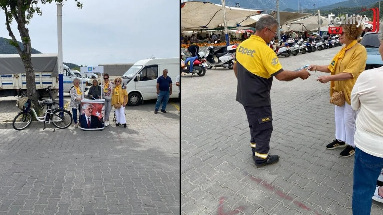 İyi Parti’den Fethiye Cuma Pazarı’nda Broşürlü Gündem Mesaisi