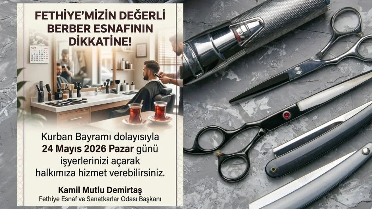 Fethiye’de Berber Esnafına Bayram Mesaisi İzni