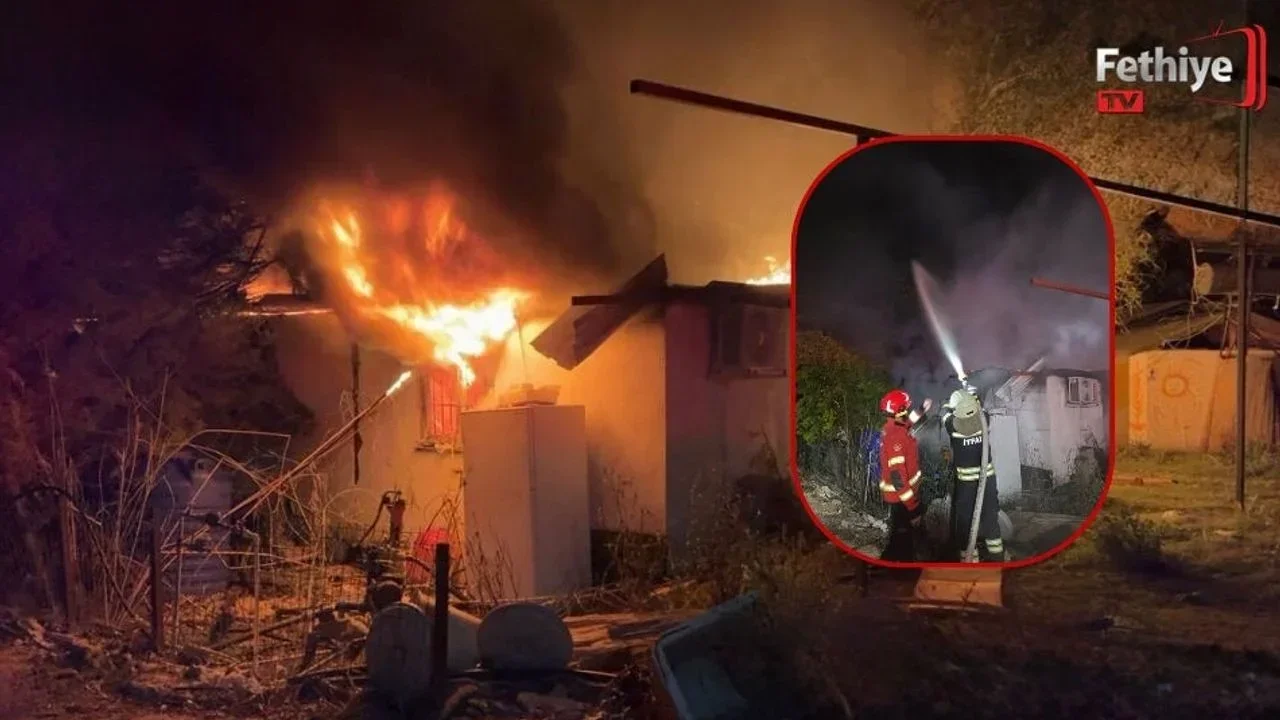 Fethiye’de Çıkan Yangında Tek Katlı Müstakil Ev Kullanılamaz Hale Geldi.