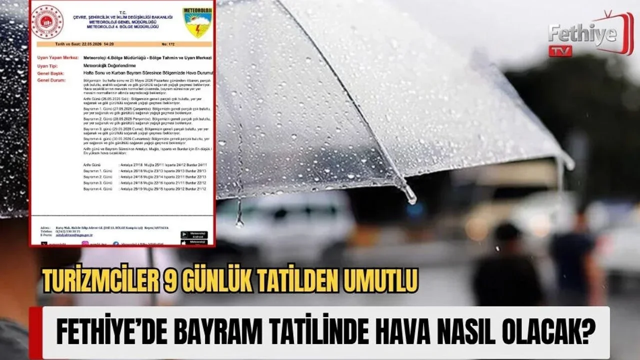 Fethiye’de Bayram Tatilinde Hava Nasıl Olacak? Turizmciler 9 Günlük Tatilden Umutlu